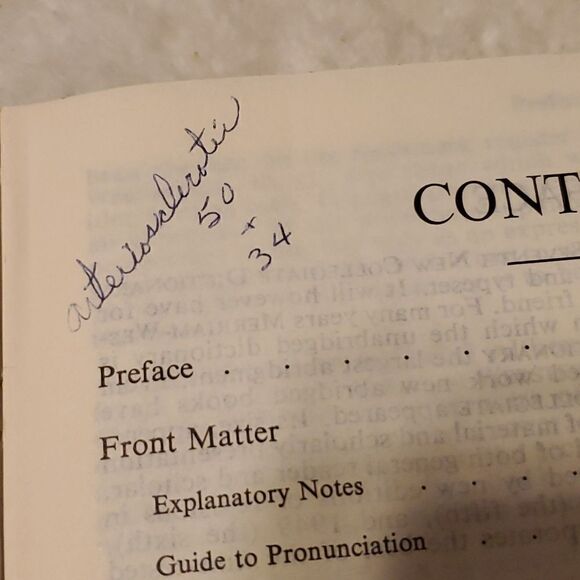 Vintage Webster's Seventh New Collegiate Dictionary Blue & Gold Hardcover 1967 - Picture 13 of 14